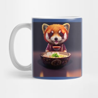 Kawaii Red Panda Eating Ramen Mug